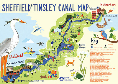 The Hidden Gems of Sheffield's Canal X Vicky Scott animals birds london maps nature