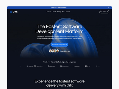 GitX Pro landing page saas saas design ui website design website design for saas