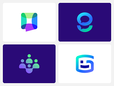 Gathering app logo abstract app application blockchain bubble colorful creative crypto daniel bodea fun gradient it kreatank logo smart social soft software tech