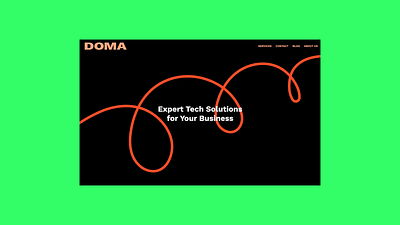Website design for Doma graphic design identity ui web website