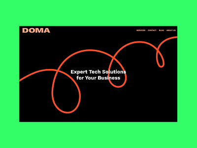 Website design for Doma graphic design identity ui web website