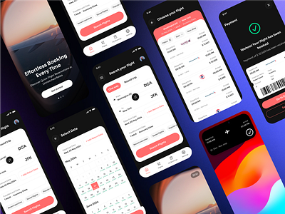 Flight booking app airplane app booking branding buy design development flight mobile mobile app mobile app design payment service page ticket ui ux