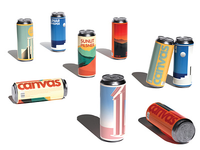 CANVAS Craft Beer- Label Design 3d beer branding craft beer design graphic design illustration logo packaging