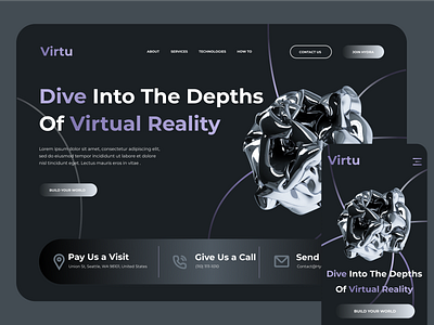 Virtual reality website ai app branding creative website design development service page ui ux virtual web design web ui website website ui