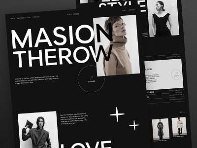 The Row - Clothing Shop Bold Minimalist Website - Home Page awwwards case study clean clothing company profile ecommerce fashion landing page luxury minimalist modern online shop ui ui design ux web design website website design website designer website layout