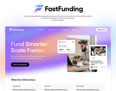 FastFunding website branding education fintech logo uiux webdesign