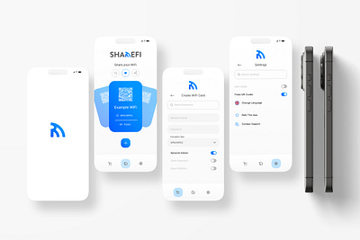 WiFi Sharing Mobile Hybrid App Design Concept figma prototype ui ui design ux design