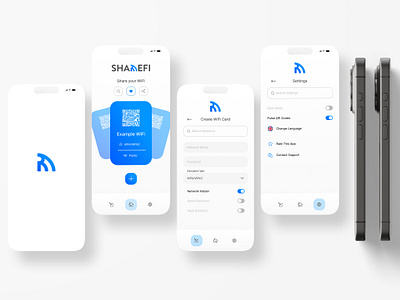 WiFi Sharing Mobile Hybrid App Design Concept figma prototype ui ui design ux design