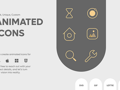 Animated Icons adobe animated animated icons animation banner graphics icons illustration illustrator json lottie svg ui ui design ui icons