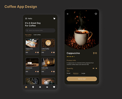 Coffee Shop App Design figma ui user interface ux