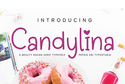 Candylina - Cute Fonts bouncy business child children cover book cute display fun girl girly kid kids playful sans school student type women