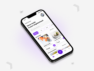 Food App Mobile apps branding clean delivery design food foodie inspiration marketplace minimalist mobile design online food redesign sushi top ui