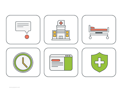 Icons : Hospital design health hospital icon icons outline ui