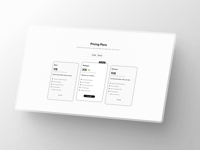 Pricing Section - SAAS Concept 3d branding ui