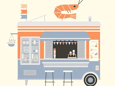 Chiringuito chiringuito foodtruck illustration shrimp summer