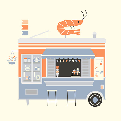 Chiringuito chiringuito foodtruck illustration shrimp summer