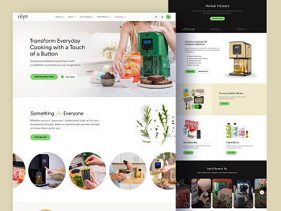 Home Page Design for Herbal Oil Infusion Machine creative design herbal inovative inspiration landing page machine oil infusion product ui ux ui website
