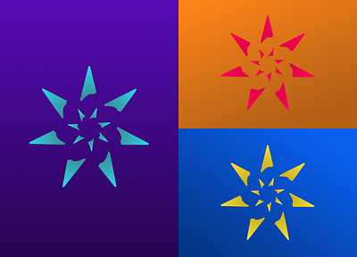 Bold Colorful Stars Logo Design design digital art graphic design logo logo design vector