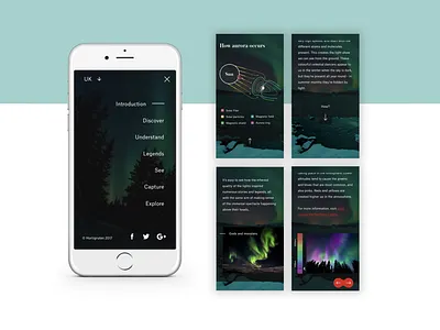 Discover Northern Lights interactive storytelling creative design interaction design mobile design story telling ui ux web design