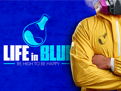 Branding for chemistry teacher - Life in Blue blue brand design branding breaking bad chimical heisenberg illustrator logo motion graphics photoshop