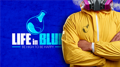 Branding for chemistry teacher - Life in Blue blue brand design branding breaking bad chimical heisenberg illustrator logo motion graphics photoshop