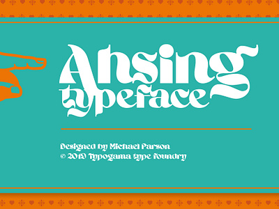 Ahsing typeface branding display font graphic design opentype swash type design typography