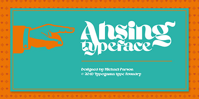 Ahsing typeface branding display font graphic design opentype swash type design typography
