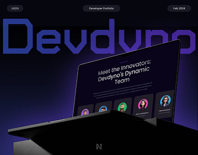 Devdyno | Web Service | Developer Portfolio | Landing Page branding case study design developer developer portfolio figma landing page logo portfolio ui uiux user experience user interface ux web service