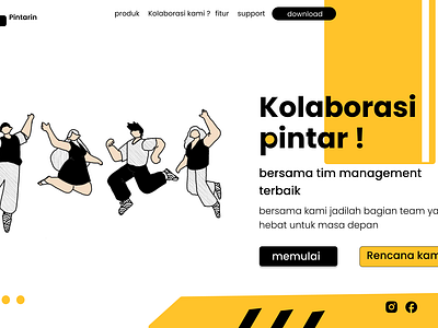 Website kolaborasi animation branding graphic design ui website