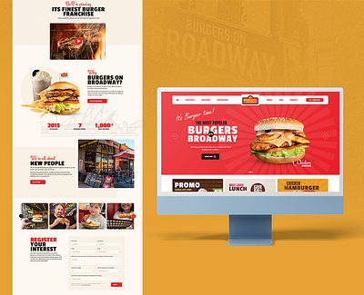 Broadway fast food food freelance hamburguesas interface layout mobile responsive restaurant ui web web design