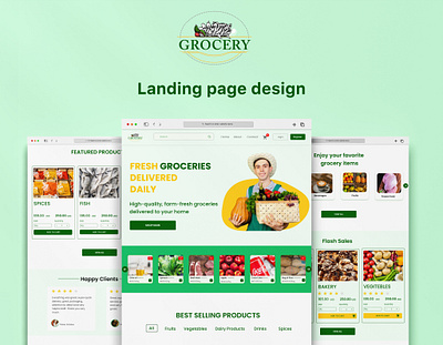 Grocery shop landing page design figma grocery landing page landing page design supermarket ui website