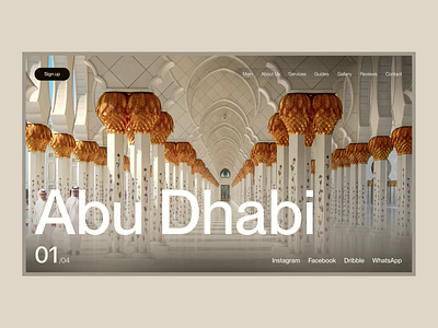 Abu Dhabi - Tourism Website animation design landing page logo tourism ui website