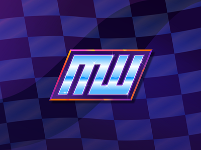 MicroWh33lz first logo 90s branding car illustrator logo miguelcm racing retro vehicles