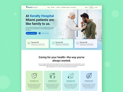 New Landing Page UI Design: Keralty Hospital - Healthcare behance cleanui creativeprocess designcommunity designinspiration designshowcase dribbble keraltyhospital moderndesign redesign uidesign userexperience uxdesign visualdesign webdesign webredesign