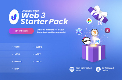 Unleash Web3 Magic: Dive into Charged Particles Starter Pack! colorful design gradient graphic graphic design starterpack ui uiux unbox unbundle vibrant web3