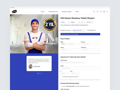 Filli Ustam Form Page clean form ui ux web website