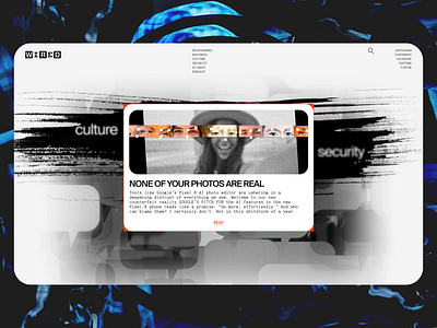 WIRED| NEWS MAGAZINE REDESIGN animation design ui ux web