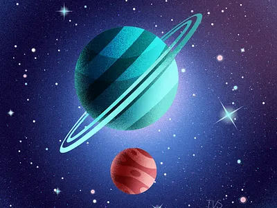 Planets, Galaxy and Space adobe illustrator design flat galactic galaxy grain illustration photoshop space space travel stars texture vector