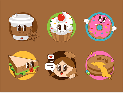 Bakery Icons bakery graphic design icons illustrator