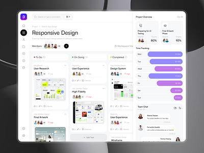 ProjectPluse-Project Management Dashboard analytics crm dashboard design graphs project management project management tool saas web3