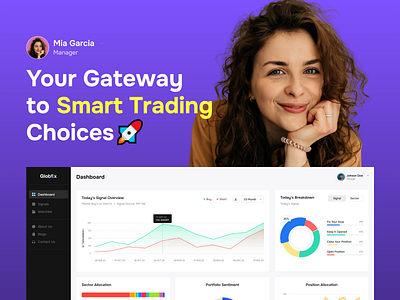 GlobEx - A Trading Platform Dashboard Design bitcoin branding codiant cryptocurrency dashboard design finance fintech money trade trading ui ux web web design web development