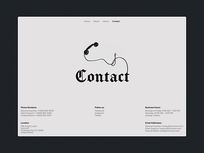 Contact Page – DailyUI – #028 contact contact page daily ui dailyui ui ui ux web website