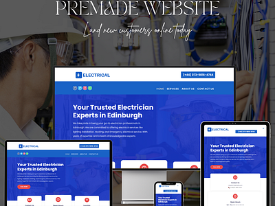 Electrician Business WordPress Website Design Template