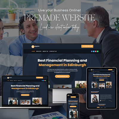 Financial Advisor Business WordPress Website Design Template