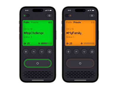 Walkie-talkie app concept app apple concept ios iphone realism skeuomorph ui walkie talkie