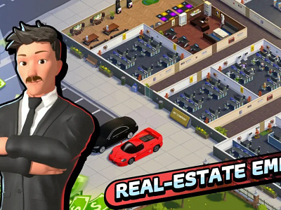 Idle Office Tycoon V2.5.2 MOD APK (Unlimited Money/Gems) 3d animation ui