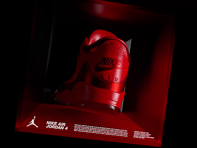 Air Jordan sneaker, product visualization 3d animation cgi cinema 4d design maxon motion graphics product product visualization redshift render render sneaker