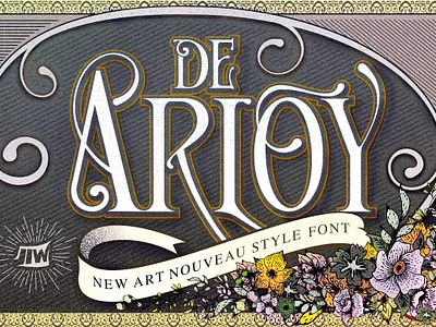 De Arloy | Art Nouveau Style Serif art nouveau classy classy font ephemera font graphic design poster retro typeface typography victorian font vintage vintage font