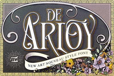 De Arloy | Art Nouveau Style Serif art nouveau classy classy font ephemera font graphic design poster retro typeface typography victorian font vintage vintage font