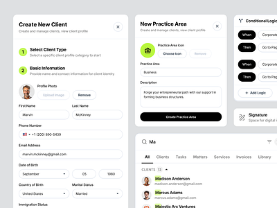 American Legal - UI Components & Design System app dashboard design logo ui ux